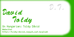 david toldy business card